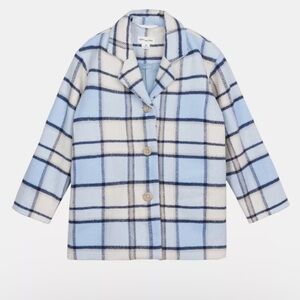 NWT Miles the Label toddler blue check coat